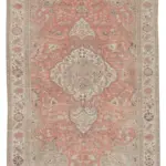 Kayseri Eskitme Bej Pamuk Üzerine Yün El Dokuma Halı-191x290