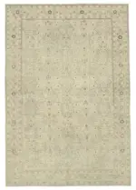 Kayseri Eskitme Bej Pamuk Üzerine Yün El Dokuma Halı-196x285