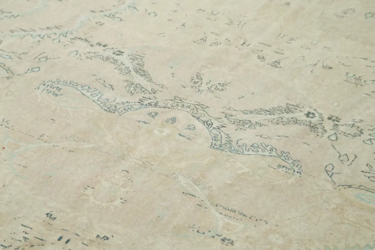 Kayseri Eskitme Bej Pamuk Üzerine Yün El Dokuma Halı-190x284 - Görsel 5