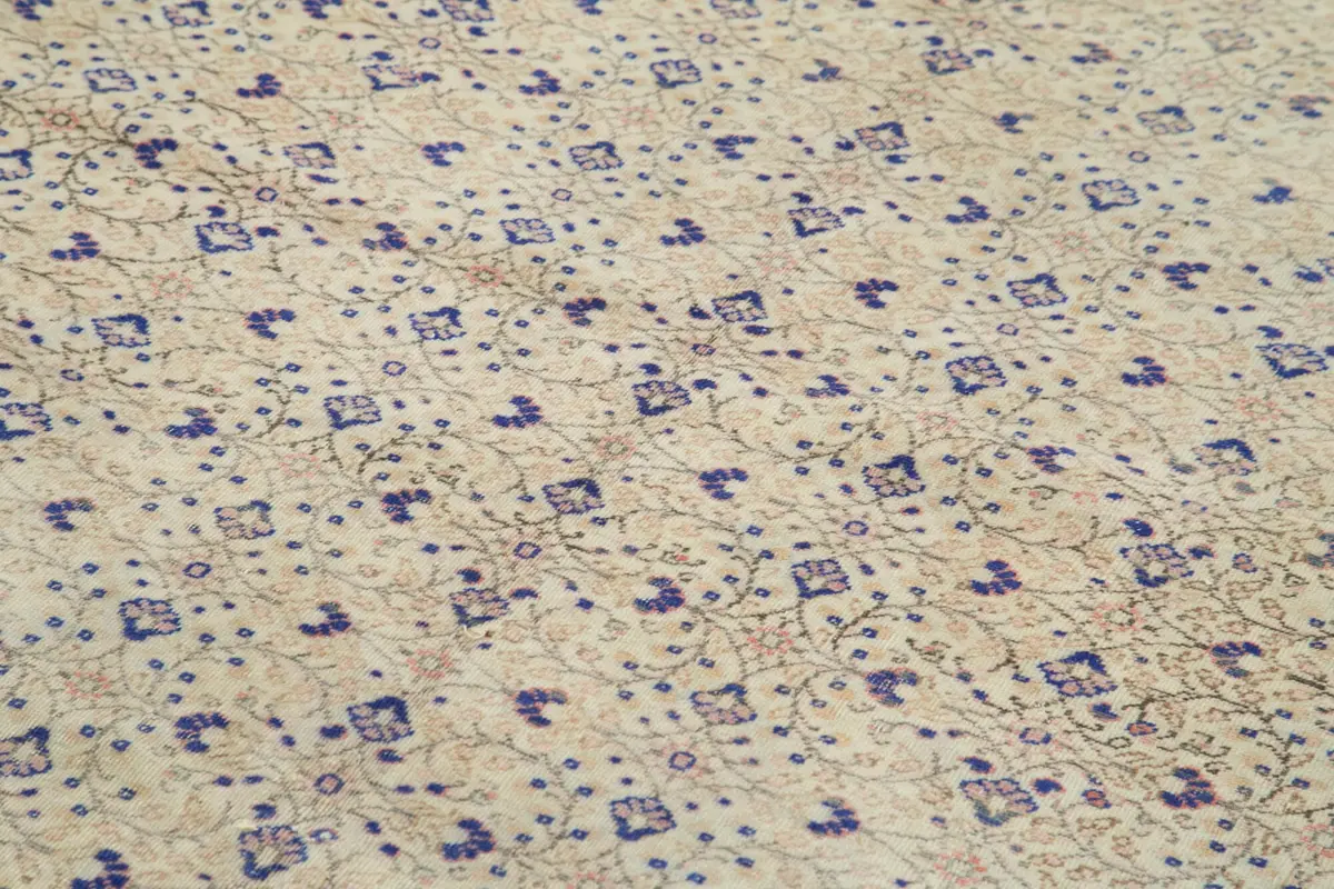 Kayseri Eskitme Bej Pamuk Üzerine Yün El Dokuma Halı-190x264 - Görsel 5