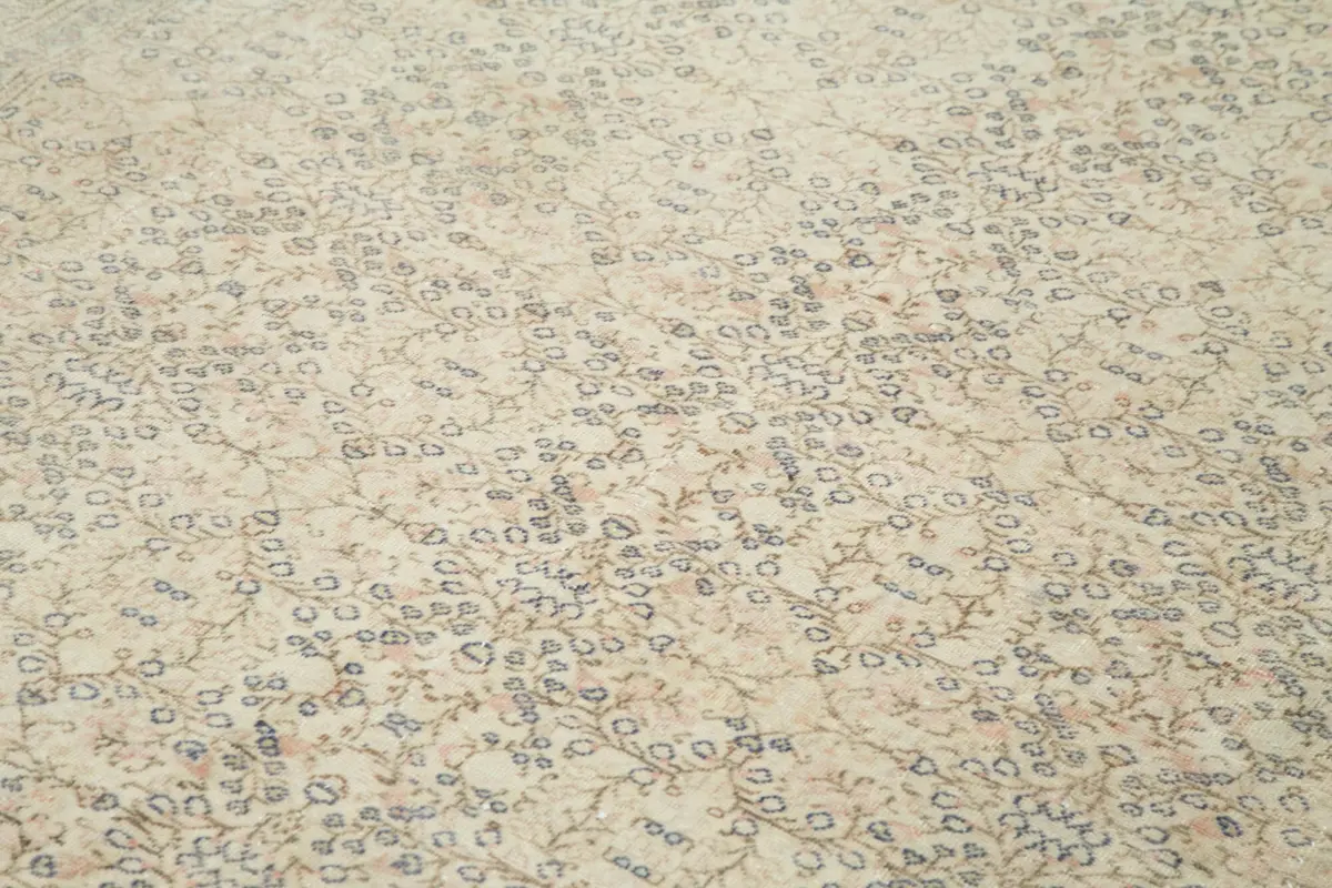 Kayseri Eskitme Bej Pamuk Üzerine Yün El Dokuma Halı-200x285 - Görsel 5