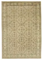 Kayseri Eskitme Bej Pamuk Üzerine Yün El Dokuma Halı-195x279