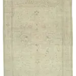 Kayseri Eskitme Bej Pamuk Üzerine Yün El Dokuma Halı-190x300