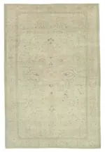 Kayseri Eskitme Bej Pamuk Üzerine Yün El Dokuma Halı-190x300