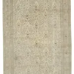 Kayseri Eskitme Bej Pamuk Üzerine Yün El Dokuma Halı-197x282