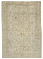 Kayseri Eskitme Bej Pamuk Üzerine Yün El Dokuma Halı-197x282