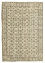 Kayseri Eskitme Bej Pamuk Üzerine Yün El Dokuma Halı-196x296