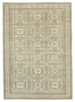 Kayseri Eskitme Bej Pamuk Üzerine Yün El Dokuma Halı-197x285