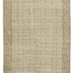 Kayseri Eskitme Bej Pamuk Üzerine Yün El Dokuma Halı-197x283