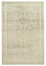 Kayseri Eskitme Bej Pamuk Üzerine Yün El Dokuma Halı-195x289