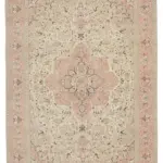 Kayseri Eskitme Bej Pamuk Üzerine Yün El Dokuma Halı-207x290