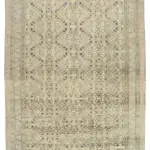 Kayseri Eskitme Bej Pamuk Üzerine Yün El Dokuma Halı-200x296