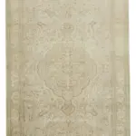 Kayseri Eskitme Bej Pamuk Üzerine Yün El Dokuma Halı-202x324