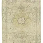 Kayseri Eskitme Bej Pamuk Üzerine Yün El Dokuma Halı-200x292