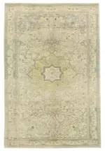 Kayseri Eskitme Bej Pamuk Üzerine Yün El Dokuma Halı-200x292