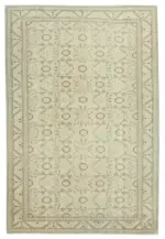 Kayseri Eskitme Bej Pamuk Üzerine Yün El Dokuma Halı-198x294