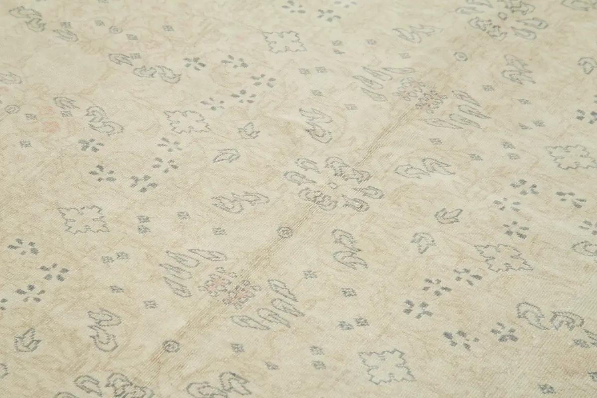 Kayseri Eskitme Bej Pamuk Üzerine Yün El Dokuma Halı-200x291 - Görsel 5