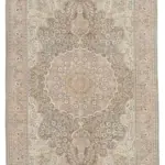 Kayseri Eskitme Bej Pamuk Üzerine Yün El Dokuma Halı-209x310