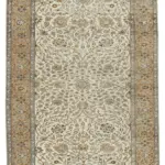 Kayseri Eskitme Bej Pamuk Üzerine Yün El Dokuma Halı-118x170