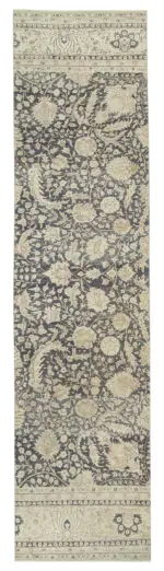 Kayseri Eskitme Bej Pamuk Üzerine Yün El Dokuma Halı-080x330