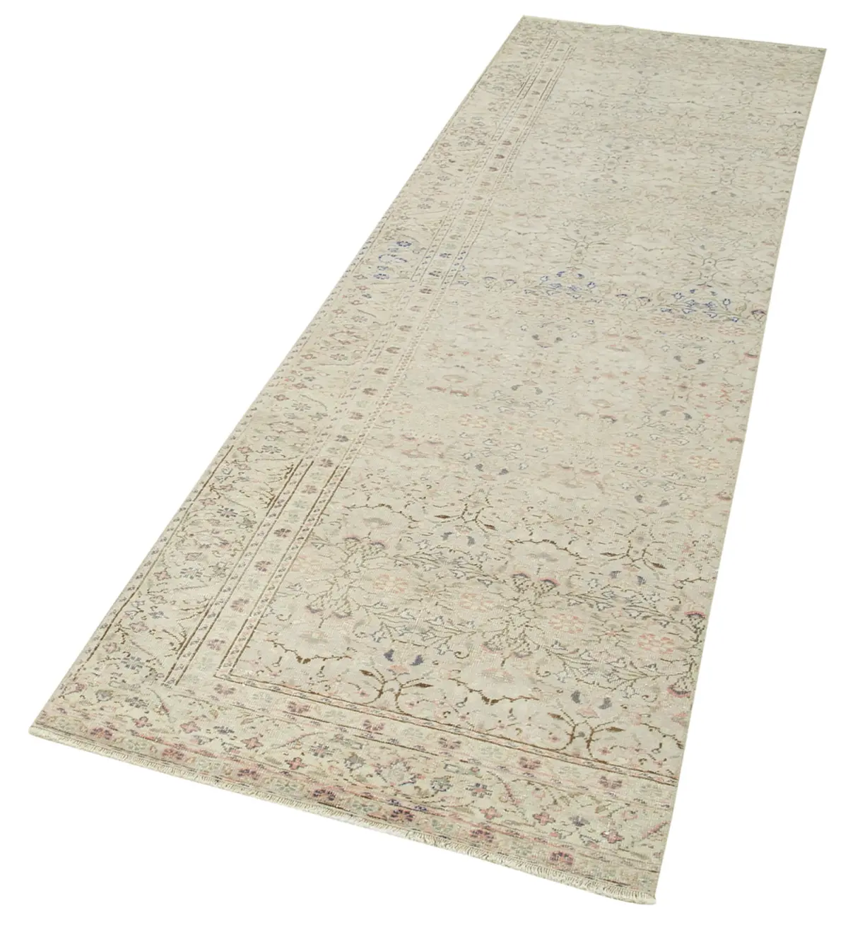 Kayseri Eskitme Bej Pamuk Üzerine Yün El Dokuma Halı-080x281 - Görsel 3