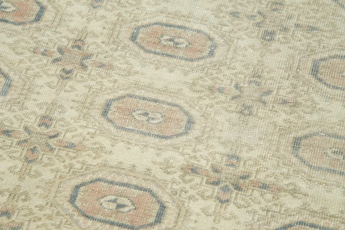 Kayseri Eskitme Bej Pamuk Üzerine Yün El Dokuma Halı-075x284 - Görsel 5