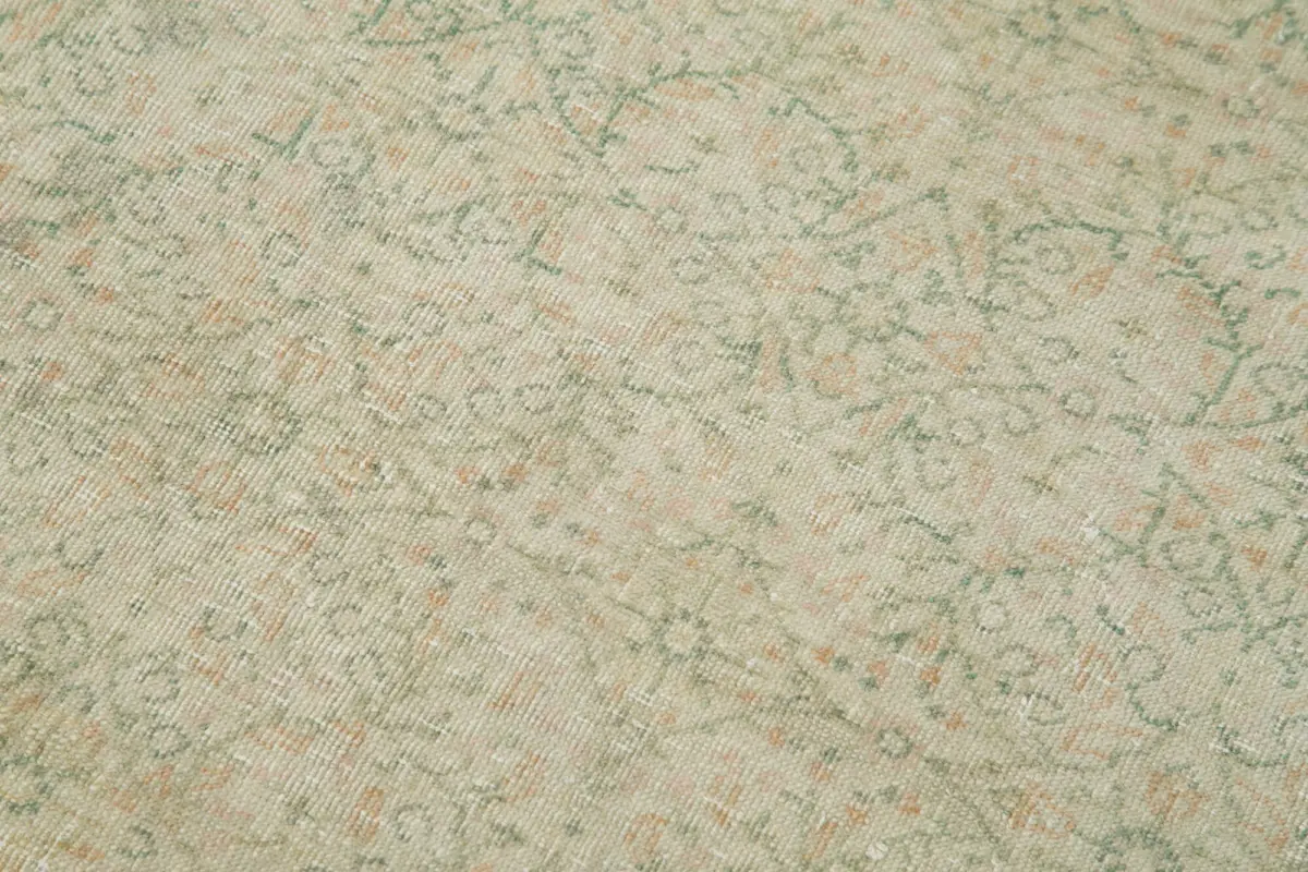 Kayseri Eskitme Bej Pamuk Üzerine Yün El Dokuma Halı-090x210 - Görsel 5