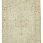 Kayseri Eskitme Bej Pamuk Üzerine Yün El Dokuma Halı-196x295