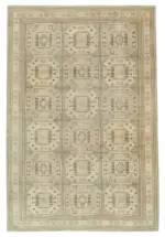 Kayseri Eskitme Bej Pamuk Üzerine Yün El Dokuma Halı-200x294