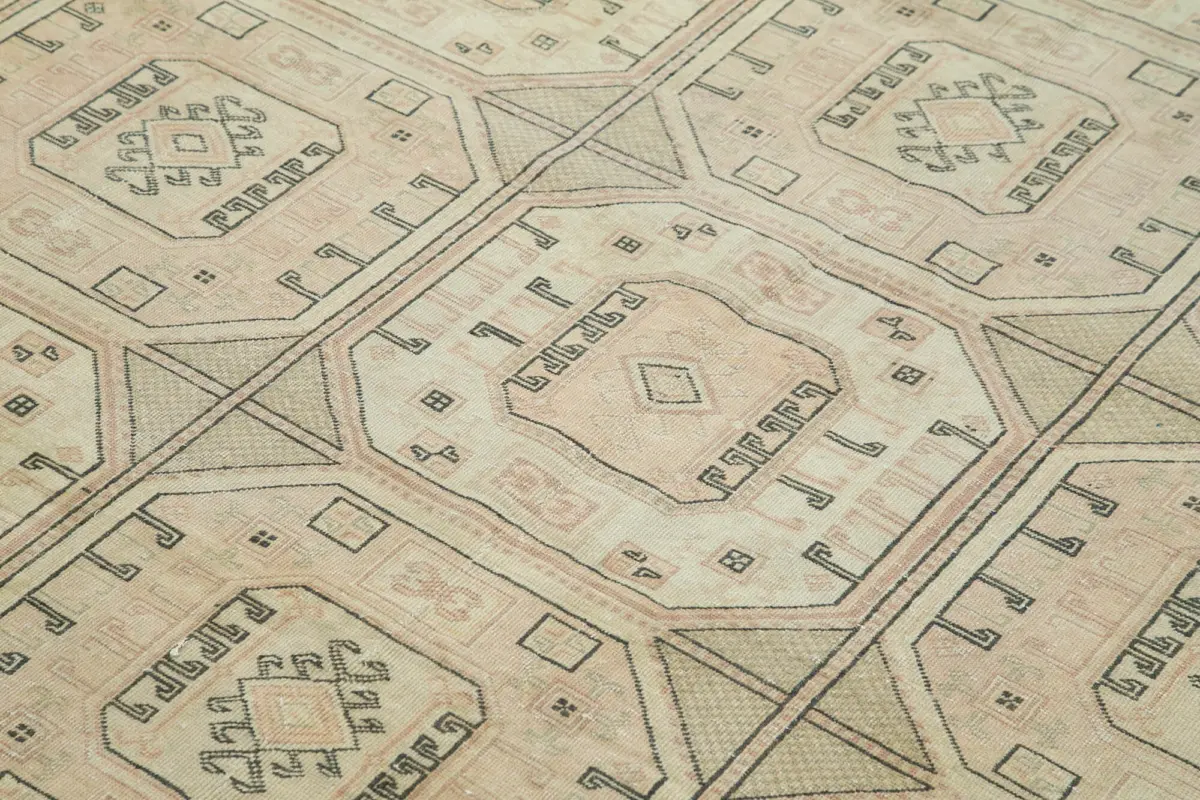 Kayseri Eskitme Bej Pamuk Üzerine Yün El Dokuma Halı-200x294 - Görsel 5