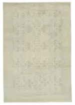 Kayseri Eskitme Bej Pamuk Üzerine Yün El Dokuma Halı-196x296