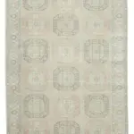 Kayseri Eskitme Bej Pamuk Üzerine Yün El Dokuma Halı-198x297