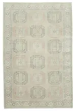 Kayseri Eskitme Bej Pamuk Üzerine Yün El Dokuma Halı-198x297