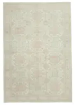 Kayseri Eskitme Bej Pamuk Üzerine Yün El Dokuma Halı-198x286