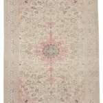 Kayseri Hereke Eskitme Bej Pamuk Üzerine Yün El Dokuma Halı-255x369