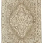 Kayseri Hereke Eskitme Bej Pamuk Üzerine Yün El Dokuma Halı-230x335