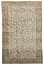 Kayseri Hereke Eskitme Bej Pamuk Üzerine Yün El Dokuma Halı-220x334