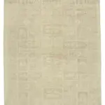 Kayseri Hereke Eskitme Bej Pamuk Üzerine Yün El Dokuma Halı-234x368