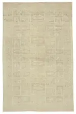 Kayseri Hereke Eskitme Bej Pamuk Üzerine Yün El Dokuma Halı-234x368