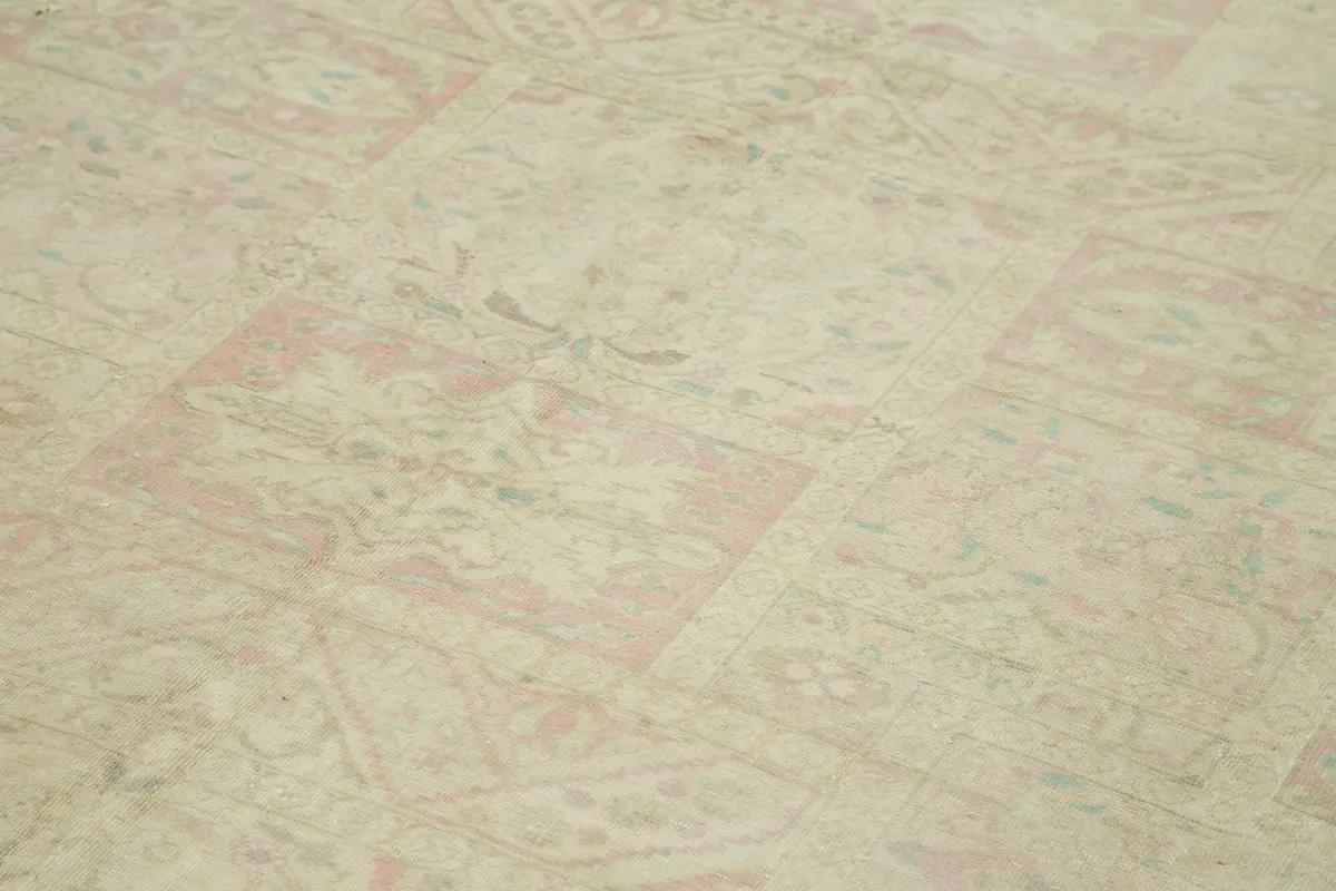 Kayseri Hereke Eskitme Bej Pamuk Üzerine Yün El Dokuma Halı-234x368 - Görsel 5