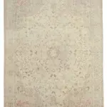 Kayseri Hereke Eskitme Bej Pamuk Üzerine Yün El Dokuma Halı-270x390