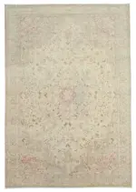 Kayseri Hereke Eskitme Bej Pamuk Üzerine Yün El Dokuma Halı-270x390