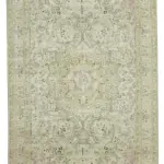 Kayseri Hereke Eskitme Bej Pamuk Üzerine Yün El Dokuma Halı-242x364