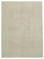 Kayseri Hereke Eskitme Bej Pamuk Üzerine Yün El Dokuma Halı-260x350