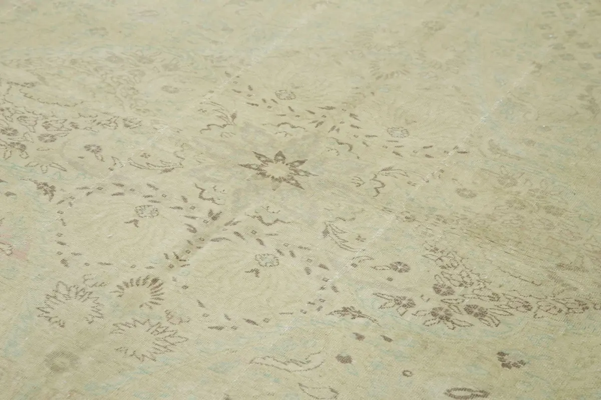 Kayseri Hereke Eskitme Bej Pamuk Üzerine Yün El Dokuma Halı-232x362 - Görsel 5