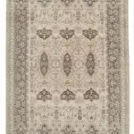 Kayseri Hereke Eskitme Bej Pamuk Üzerine Yün El Dokuma Halı-243x356