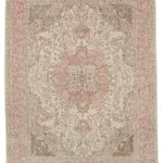 Kayseri Hereke Eskitme Bej Pamuk Üzerine Yün El Dokuma Halı-255x327