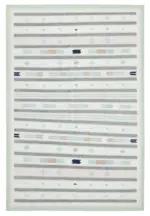 Duri Modern Bej Pamuk Üstü Yün El Dokuma Kilim-185x278