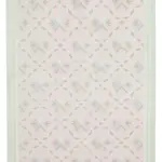 Duri Modern Pembe Pamuk Üstü Yün El Dokuma Kilim-187x281