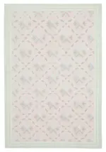 Duri Modern Pembe Pamuk Üstü Yün El Dokuma Kilim-187x281